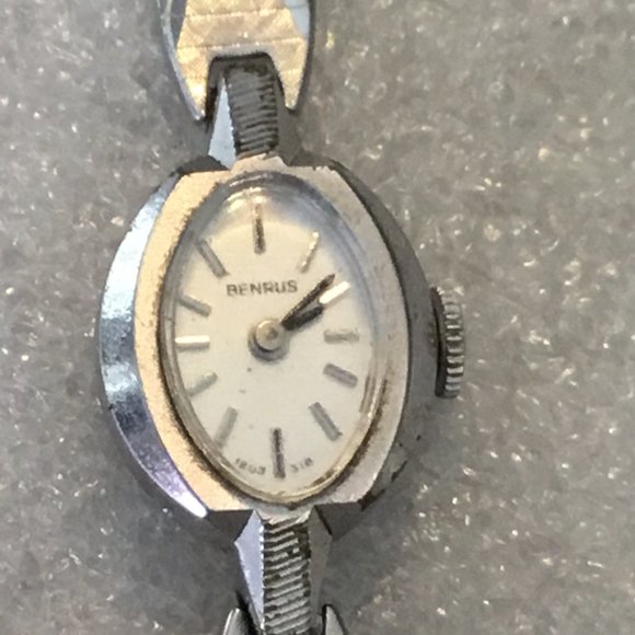 14k gold plated Benrus watch & 1/20 10K gf band main image 4